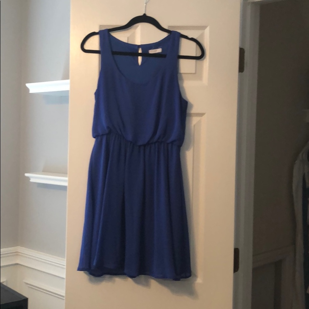 Blue flowy dress